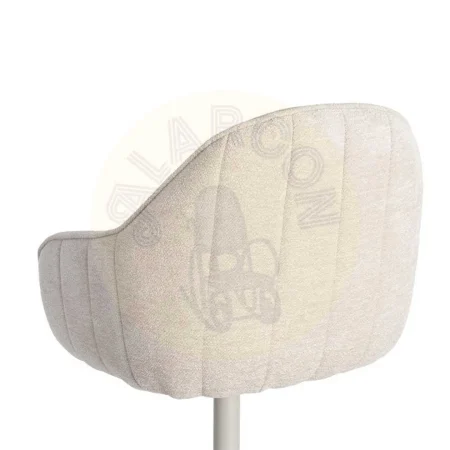 Silla tapizada giratoria con estructura metálica en tejido 100% poliéster 60x60x86cm - Ixia - 617027IX - foto-secundaria-7