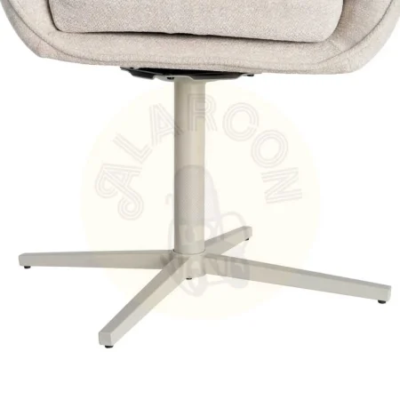 Silla tapizada giratoria con estructura metálica en tejido 100% poliéster 60x60x86cm - Ixia - 617027IX - foto-secundaria-8