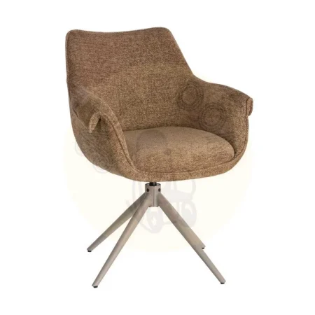 Silla tapizada giratoria 360º con autoretorno estructura metálica y muelles pocket spring 66x60x86cm - Ixia - 617029IX - foto-secundaria-11