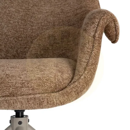 Silla tapizada giratoria 360º con autoretorno estructura metálica y muelles pocket spring 66x60x86cm - Ixia - 617029IX - foto-secundaria-2