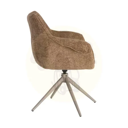 Silla tapizada giratoria 360º con autoretorno estructura metálica y muelles pocket spring 66x60x86cm - Ixia - 617029IX - foto-secundaria-3