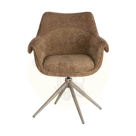 Silla tapizada giratoria 360º con autoretorno estructura metálica y muelles pocket spring 66x60x86cm - Ixia - 617029IX - foto-secundaria-5