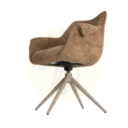 Silla tapizada giratoria 360º con autoretorno estructura metálica y muelles pocket spring 66x60x86cm - Ixia - 617029IX - foto-secundaria-7