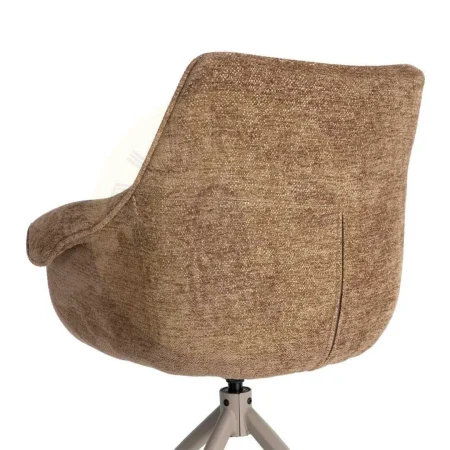 Silla tapizada giratoria 360º con autoretorno estructura metálica y muelles pocket spring 66x60x86cm - Ixia - 617029IX - foto-secundaria-8