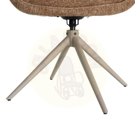 Silla tapizada giratoria 360º con autoretorno estructura metálica y muelles pocket spring 66x60x86cm - Ixia - 617029IX - foto-secundaria-9