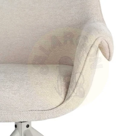 Silla tapizada giratoria 360º con autoretorno tejido 100% poliéster y muelles pocket spring estructura metálica 66x60x86cm - Ixia - 617030IX - foto-secundaria-2
