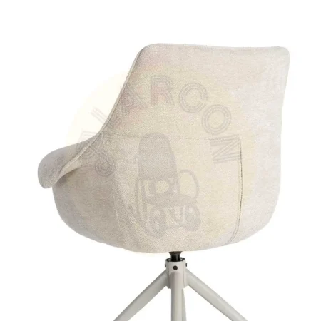 Silla tapizada giratoria 360º con autoretorno tejido 100% poliéster y muelles pocket spring estructura metálica 66x60x86cm - Ixia - 617030IX - foto-secundaria-8