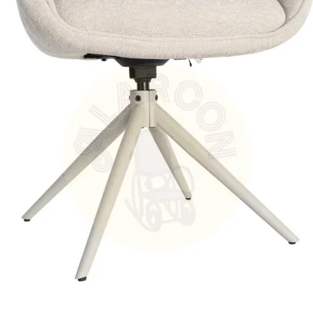 Silla tapizada giratoria 360º con autoretorno tejido 100% poliéster y muelles pocket spring estructura metálica 66x60x86cm - Ixia - 617030IX - foto-secundaria-9