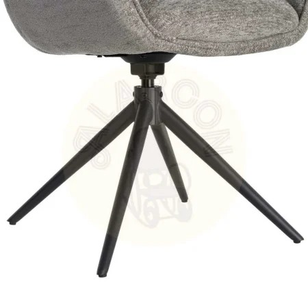 Silla tapizada giratoria 360º con autoretorno y muelles pocket spring tejido 100% poliéster base metal 66x60x86cm - Ixia - 617031IX - foto-secundaria-9