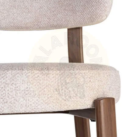 Silla tapizada 100% poliéster con patas de hierro asiento espuma densidad 26kg respaldo 22kg 51x54x77cm - Ixia - 617038IX - foto-secundaria-1