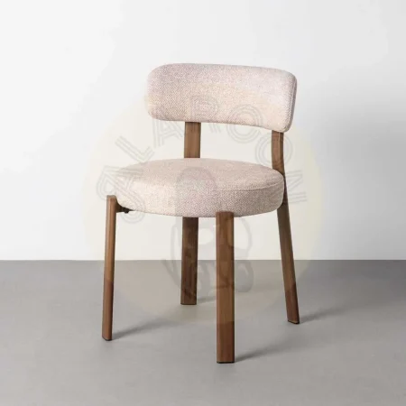 Silla tapizada 100% poliéster con patas de hierro asiento espuma densidad 26kg respaldo 22kg 51x54x77cm - Ixia - 617038IX - foto-secundaria-10