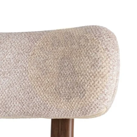 Silla tapizada 100% poliéster con patas de hierro asiento espuma densidad 26kg respaldo 22kg 51x54x77cm - Ixia - 617038IX - foto-secundaria-4