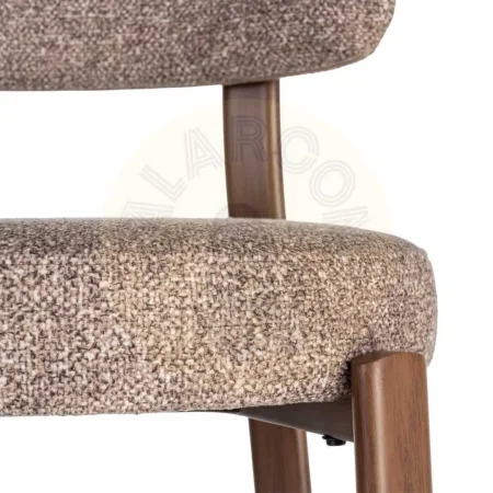 Silla tapizada en poliéster con patas de hierro y asiento acolchado 51x54x77cm - Ixia - 617039IX - foto-secundaria-1