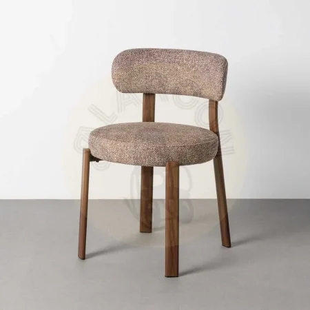 Silla tapizada en poliéster con patas de hierro y asiento acolchado 51x54x77cm - Ixia - 617039IX - foto-secundaria-10