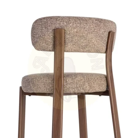 Silla tapizada en poliéster con patas de hierro y asiento acolchado 51x54x77cm - Ixia - 617039IX - foto-secundaria-2