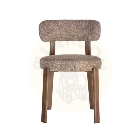 Silla tapizada en poliéster con patas de hierro y asiento acolchado 51x54x77cm - Ixia - 617039IX - foto-secundaria-6