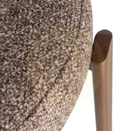 Silla tapizada en poliéster con patas de hierro y asiento acolchado 51x54x77cm - Ixia - 617039IX - foto-secundaria-7