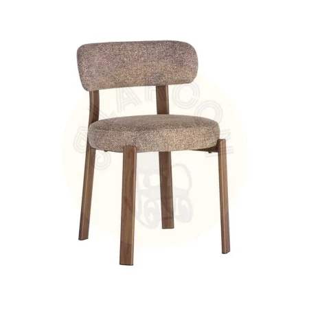 Silla tapizada en poliéster con patas de hierro y asiento acolchado 51x54x77cm - Ixia - 617039IX - foto-secundaria-9