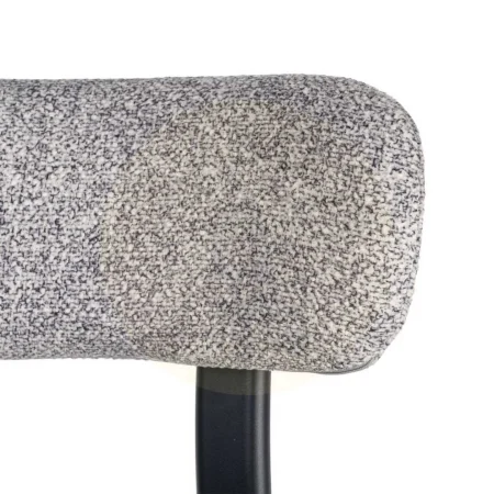 Silla tapizada 100% poliéster con patas de hierro y relleno de esponja densidad 26kg asiento 22kg respaldo 51x54x77cm - Ixia - 617040IX - foto-secundaria-4