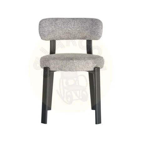 Silla tapizada 100% poliéster con patas de hierro y relleno de esponja densidad 26kg asiento 22kg respaldo 51x54x77cm - Ixia - 617040IX - foto-secundaria-6