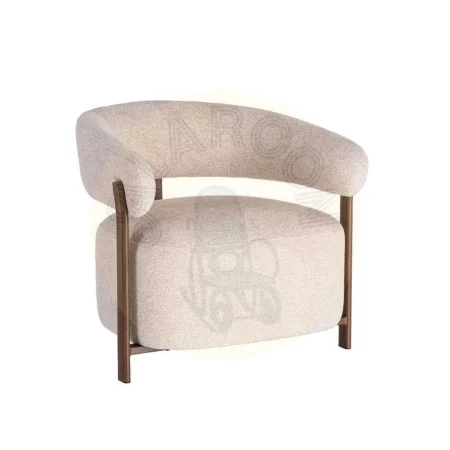 Sillón tapizado con estructura metálica y patas de hierro asiento esponja densidad 26kg respaldo densidad 22kg 77x71.50x70cm - Ixia - 617041IX - foto-secundaria-10
