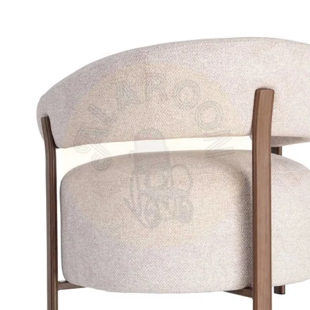 Sillón tapizado con estructura metálica y patas de hierro asiento esponja densidad 26kg respaldo densidad 22kg 77x71.50x70cm - Ixia - 617041IX - foto-secundaria-2
