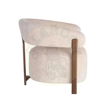 Sillón tapizado con estructura metálica y patas de hierro asiento esponja densidad 26kg respaldo densidad 22kg 77x71.50x70cm - Ixia - 617041IX - foto-secundaria-3