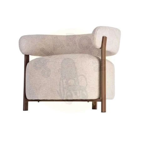 Sillón tapizado con estructura metálica y patas de hierro asiento esponja densidad 26kg respaldo densidad 22kg 77x71.50x70cm - Ixia - 617041IX - foto-secundaria-5