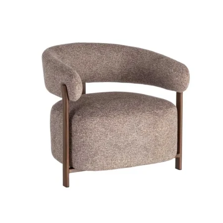 Sillón tapizado con patas de metal y asiento de espuma 77x71.50x70cm - Ixia - 617042IX - foto-blanco