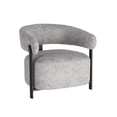 Sillón tapizado en poliéster con patas de hierro relleno de esponja densidad 26kg en asiento y 22kg en respaldo 77x71.50x70cm - Ixia - 617043IX - foto-blanco
