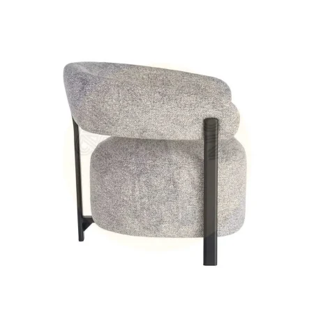 Sillón tapizado en poliéster con patas de hierro relleno de esponja densidad 26kg en asiento y 22kg en respaldo 77x71.50x70cm - Ixia - 617043IX - foto-secundaria-3