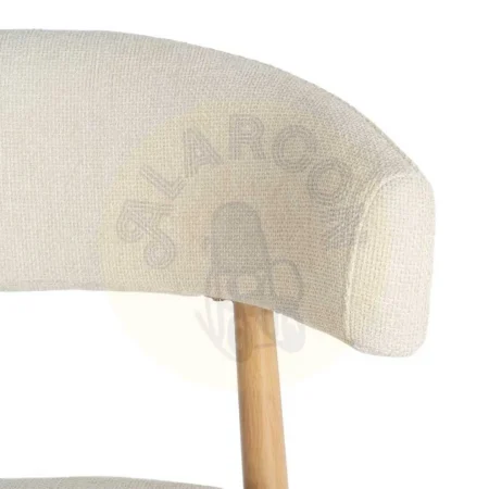 Silla blanca tapizada en tejido 100% poliéster con estructura de metal y relleno de foam 56x54x81cm - Ixia - 617052IX - foto-secundaria-4