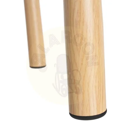 Silla blanca tapizada en tejido 100% poliéster con estructura de metal y relleno de foam 56x54x81cm - Ixia - 617052IX - foto-secundaria-8