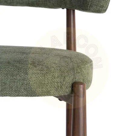 Silla verde en tejido 100% poliéster y metal con relleno de espuma 56x54x81cm - Ixia - 617055IX - foto-secundaria-1
