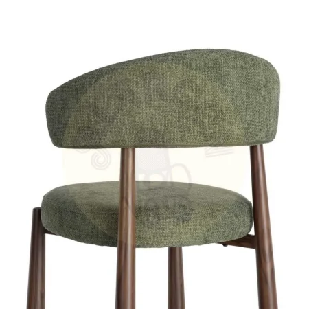 Silla verde en tejido 100% poliéster y metal con relleno de espuma 56x54x81cm - Ixia - 617055IX - foto-secundaria-2