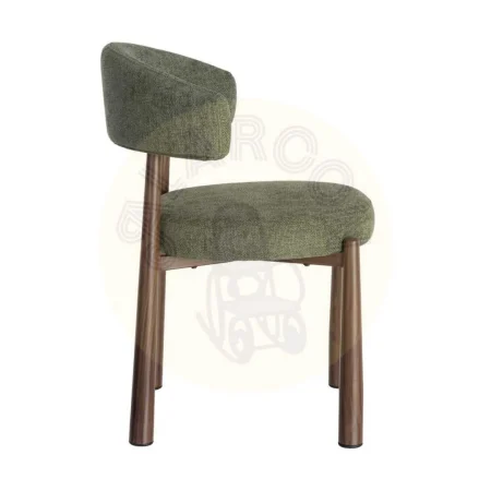 Silla verde en tejido 100% poliéster y metal con relleno de espuma 56x54x81cm - Ixia - 617055IX - foto-secundaria-3
