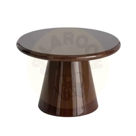 Mesa de centro alto brillo marrón en DM 60x60x40cm - Ixia - 617056IX - foto-secundaria-4