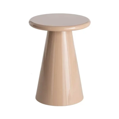 Mesita alto brillo en DM color taupe 45x45x60cm - Ixia - 617057IX - foto-blanco