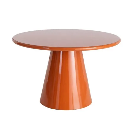 Mesa de comedor lacada en DM color naranja alto brillo 120x120x75cm - Ixia - 617058IX - foto-blanco