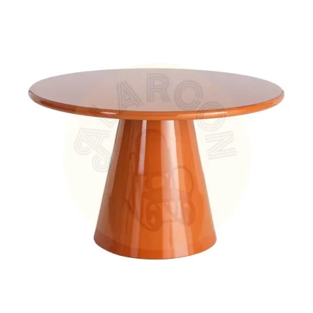 Mesa de comedor lacada en DM color naranja alto brillo 120x120x75cm - Ixia - 617058IX - foto-secundaria-4