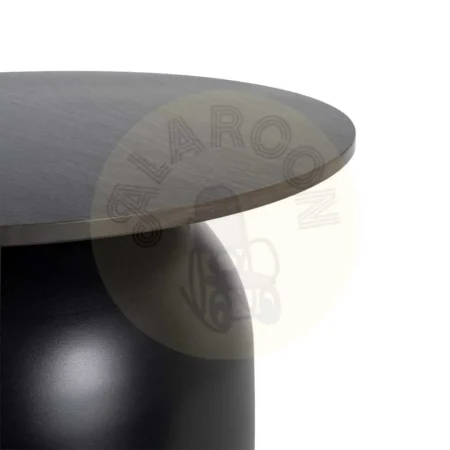 Set de 3 mesas de centro con tablero en piedra sinterizada y base metálica color negro 80x80x30cm - Ixia - 617060IX - foto-secundaria-3