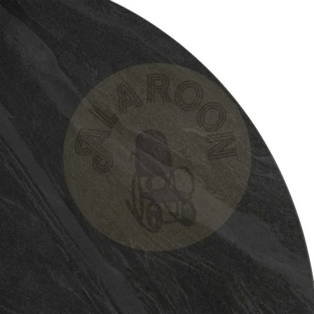 Set de 3 mesas de centro con tablero en piedra sinterizada y base metálica color negro 80x80x30cm - Ixia - 617060IX - foto-secundaria-4