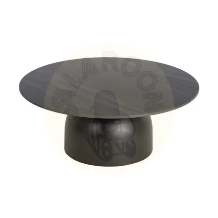 Set de 3 mesas de centro con tablero en piedra sinterizada y base metálica color negro 80x80x30cm - Ixia - 617060IX - foto-secundaria-6