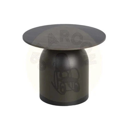 Set de 3 mesas de centro con tablero en piedra sinterizada y base metálica color negro 80x80x30cm - Ixia - 617060IX - foto-secundaria-7