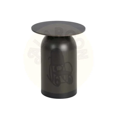 Set de 3 mesas de centro con tablero en piedra sinterizada y base metálica color negro 80x80x30cm - Ixia - 617060IX - foto-secundaria-8