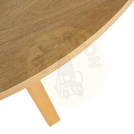 Mesa de comedor redonda en MDF revestido en melamina con efecto madera 120x120x75cm - Ixia - 617063IX - foto-secundaria-1
