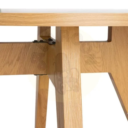 Mesa de comedor redonda en MDF revestido en melamina con efecto madera 120x120x75cm - Ixia - 617063IX - foto-secundaria-2