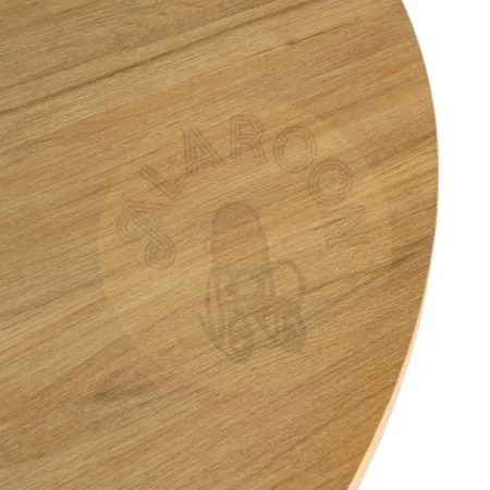 Mesa de comedor redonda en MDF revestido en melamina con efecto madera 120x120x75cm - Ixia - 617063IX - foto-secundaria-3