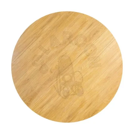 Mesa de comedor redonda en MDF revestido en melamina con efecto madera 120x120x75cm - Ixia - 617063IX - foto-secundaria-6