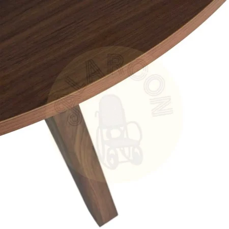 Mesa de comedor redonda en MDF con acabado efecto madera natural 120x120x75cm - Ixia - 617064IX - foto-secundaria-1